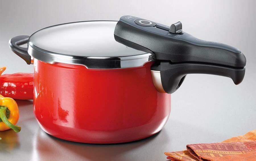 ( Hàng Đức) Nồi hầm Silit Sicomatic Classic Set 2-teilig 4,5l und 3,0l, đỏ