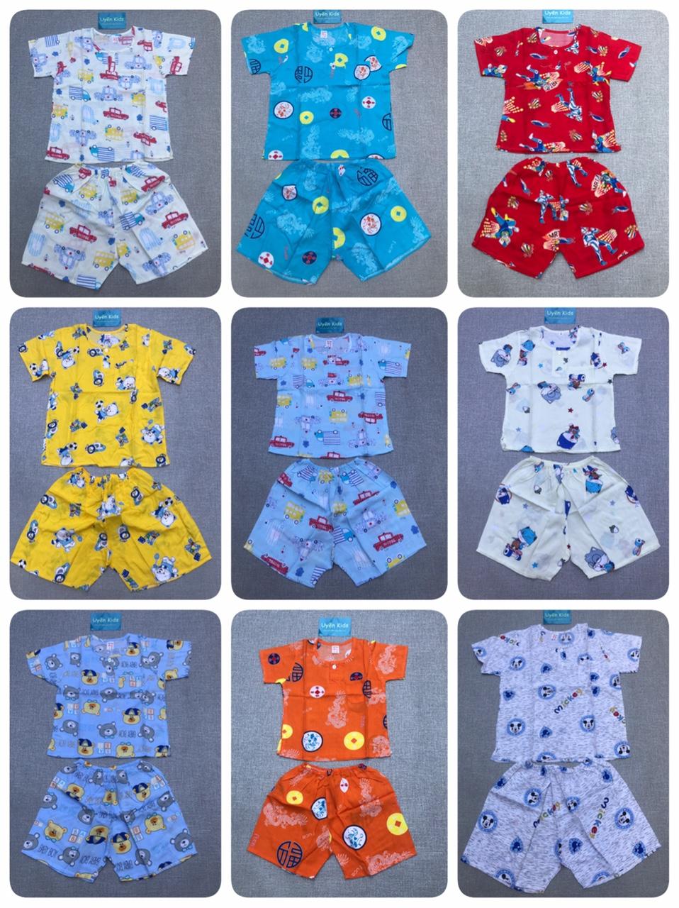 (từ 5-50kg) Combo 3 bộ quần áo bé trai 0-15 tuổi - vải ton (tole, lanh 2 da loại 1) hàng Việt Nam chất lượng cao