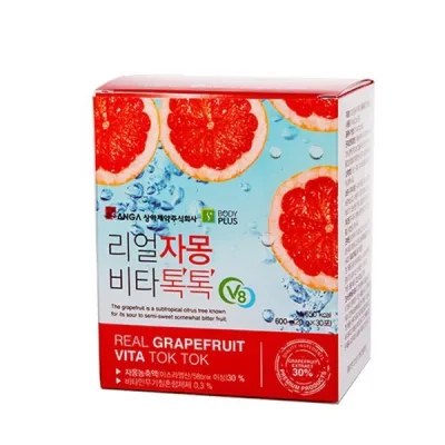 Nước Ép Bưởi Đỏ Giảm Cân Đẹp Da Sanga Real Grapefruit Vita Tok Tok 20g x 30 gói.