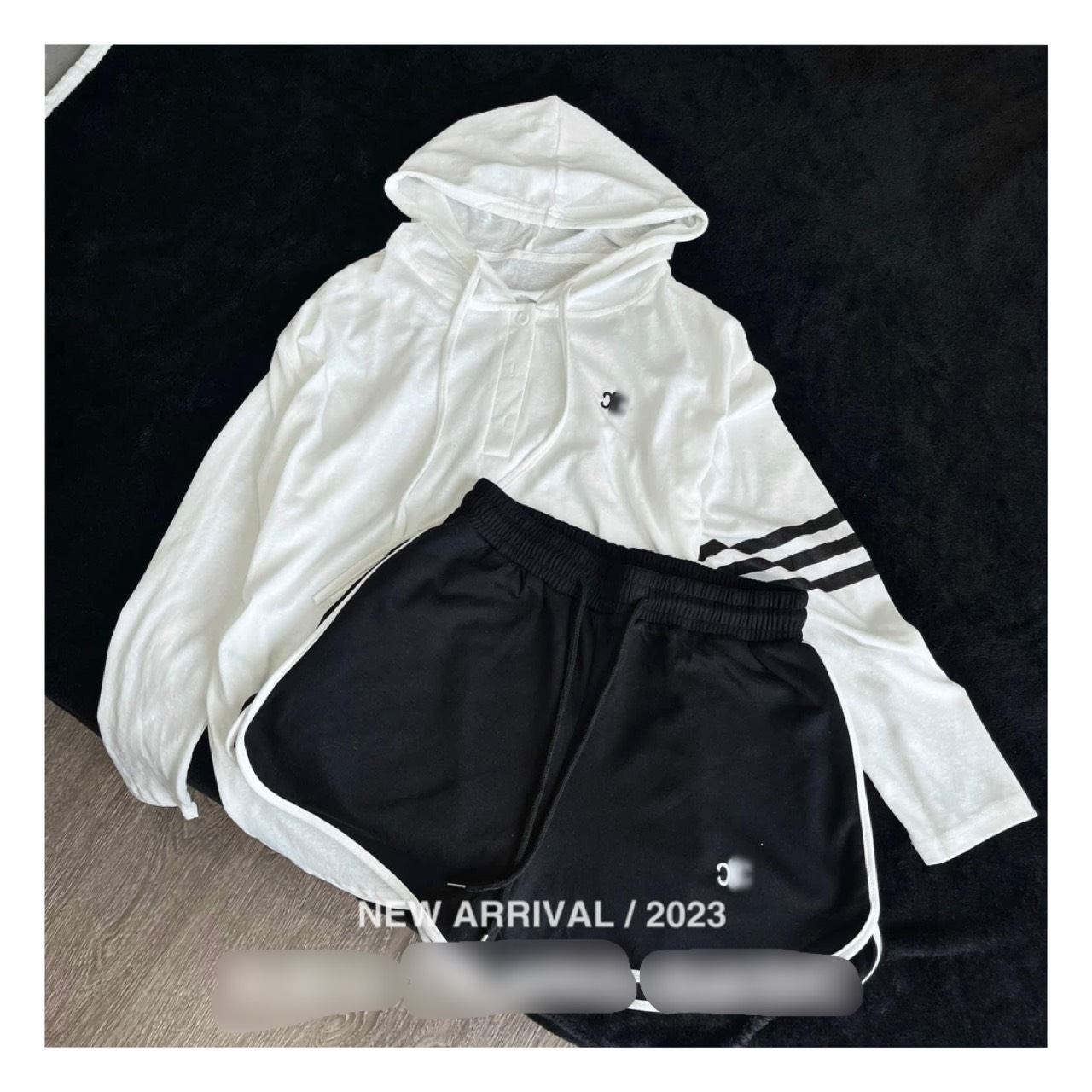 Set basic ÁO MŨ, QUẦN SOOC chất vải cotton giấy mịn mát , size S, M, L