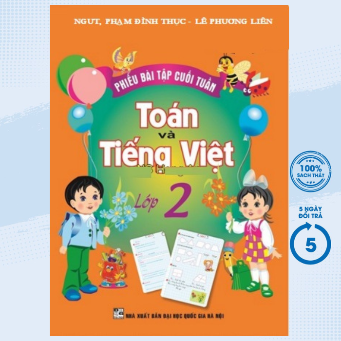 Sách Tham Khảo - Phiếu Bài Tập Cuối Tuần Toán-Tiếng Việt Lớp 2 (HA) - Newshop