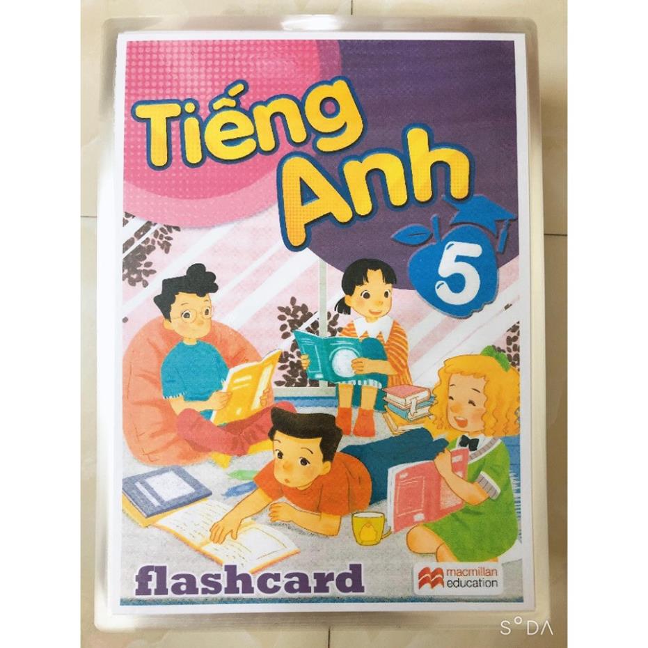 Bộ 156 Thẻ FLASHCARD TIẾNG ANH LỚP 5 - In 2 Mặt - Ép plastic