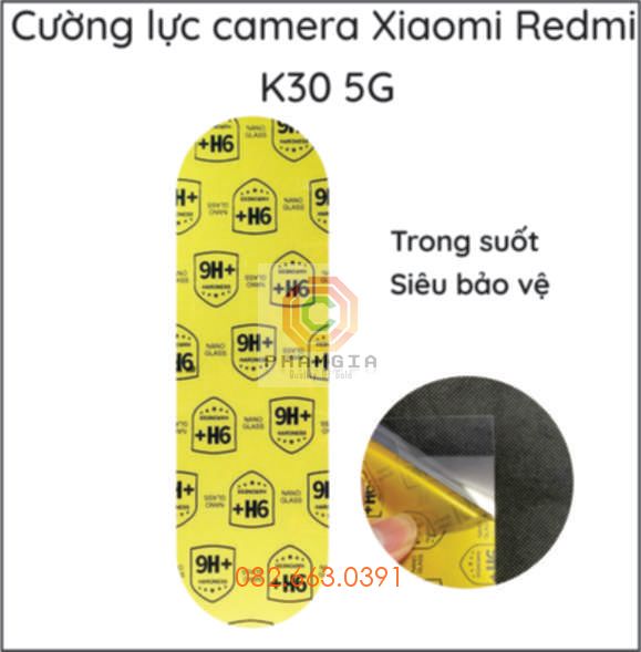 Dán cường lực camera Xiaomi Redmi K30 K30 5g nano chống trầy siêu bảo vệ
