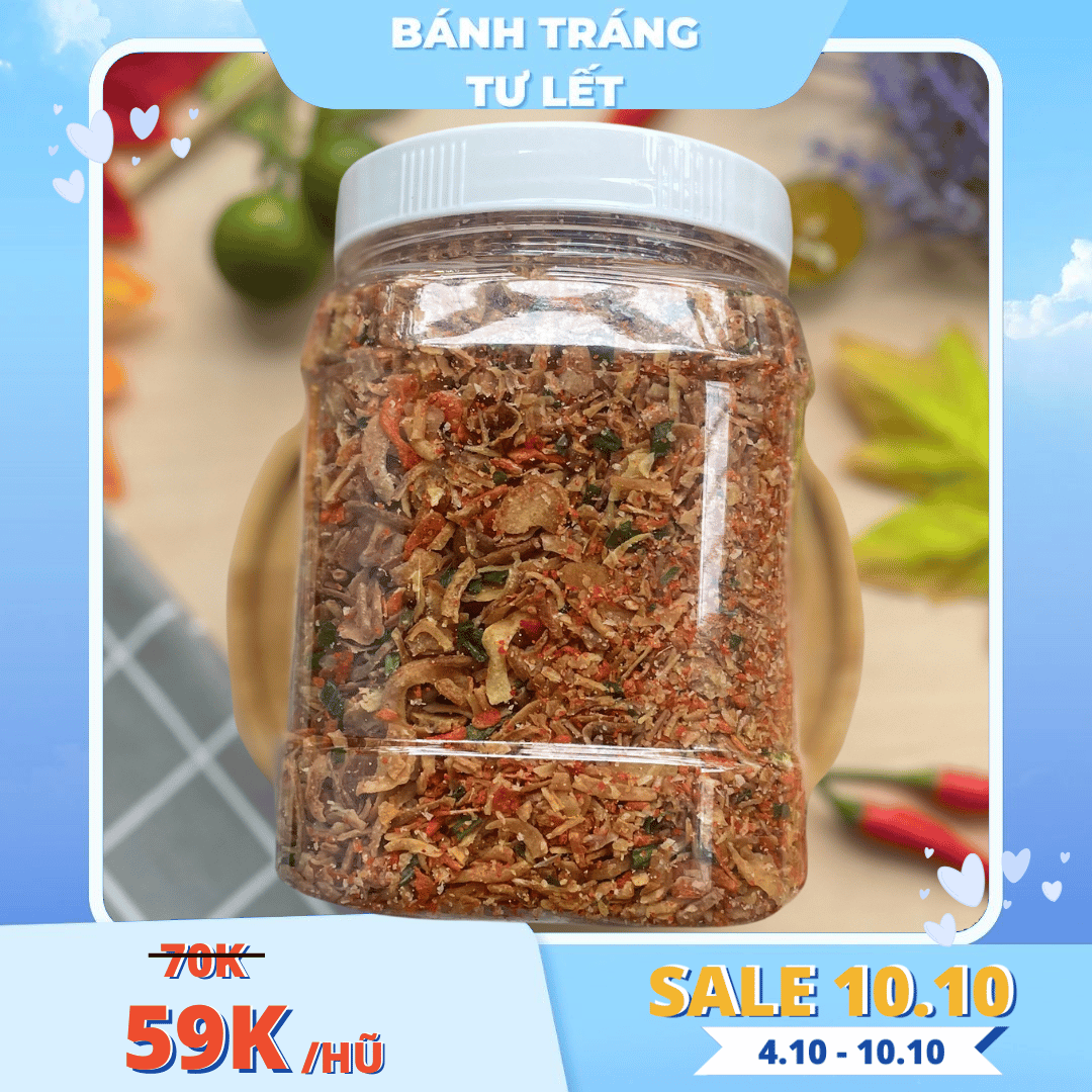 Hủ muối tép hành cay siêu to