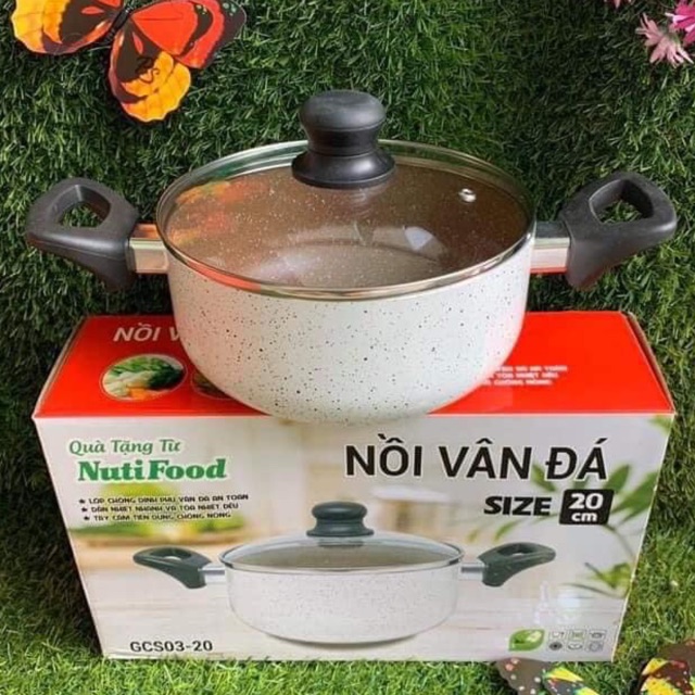 Nồi vân đá 20cm ( ko dùng cho bếp từ )