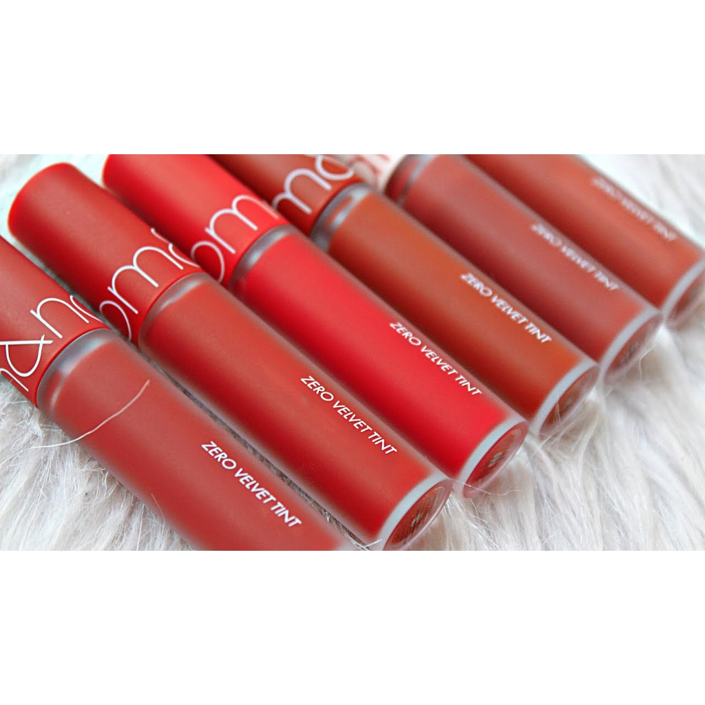 Son Romand Zero 15 cam cháy (son kem lì Romand Zero Velvet Tint)