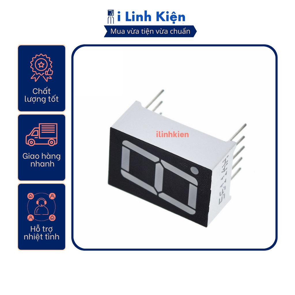 LED 7 thanh 0.39 inch 1 số màu đỏ