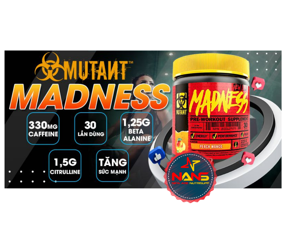 [Chính hãng] [Có sẵn] MUTANT MADNESS (Pre-workout) 30 Lần Dùng