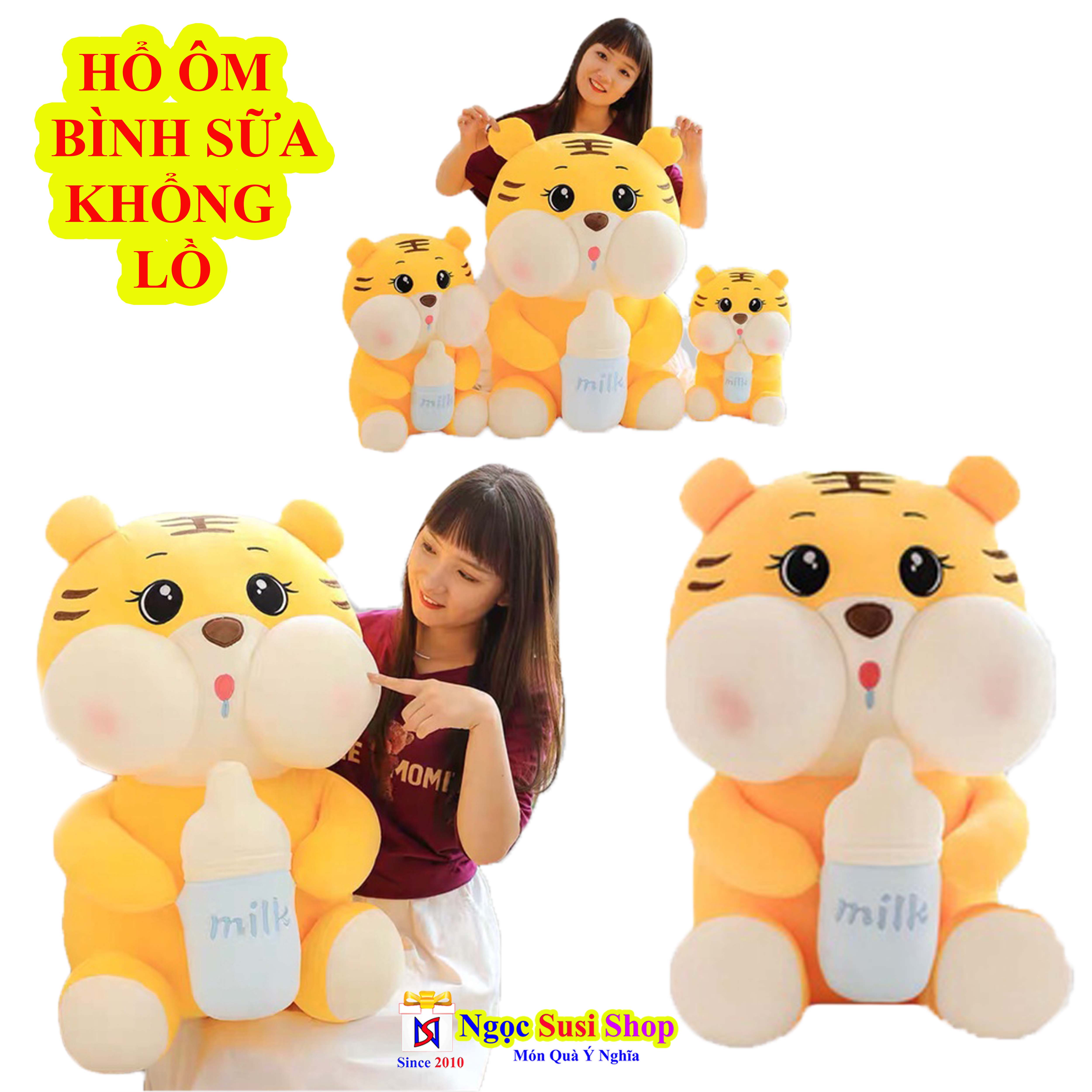 THÚ BÔNG HỔ ÔM BÌNH SỮA KHỔNG LỒ [ CAO CẤP]
