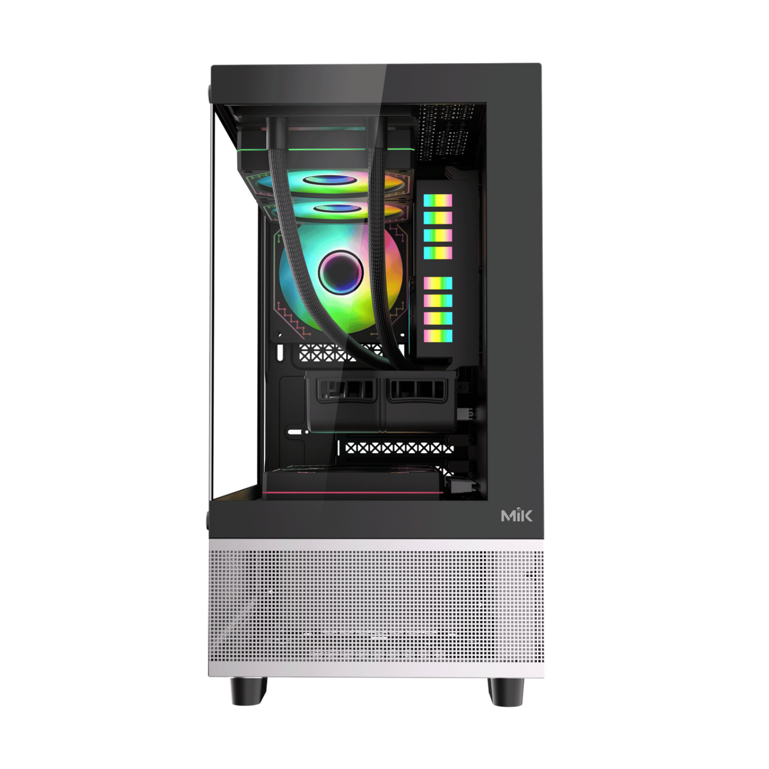 VỎ CASE MIK AETHER BLACK / WHITE (MATX/MID TOWER/MÀU ĐEN) MỚI BH 24T