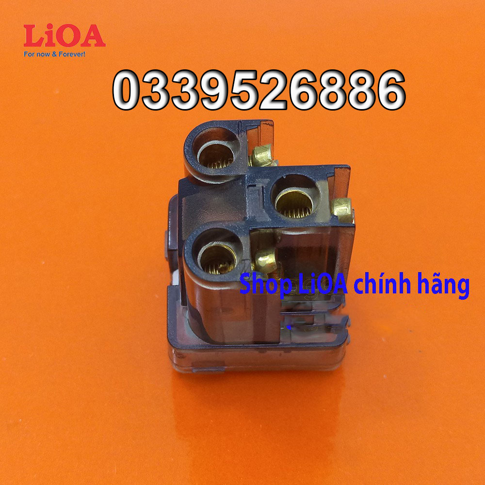 Hạt công tắc LiOA gắn mặt lỗ vuông 2 chiều 10A (2200W)