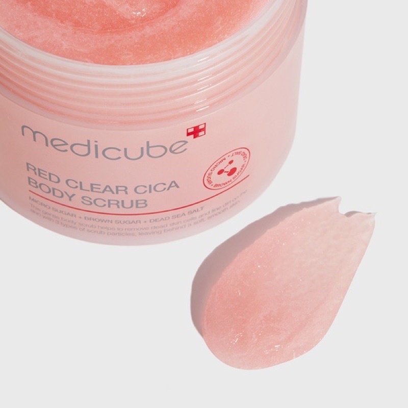 [TẶNG BÔNG TẮM CAO CẤP] Bộ đôi làm sạch mụn và tẩy da chết body (Sữa tắm RED+ Tẩy da chết Body Scrub)