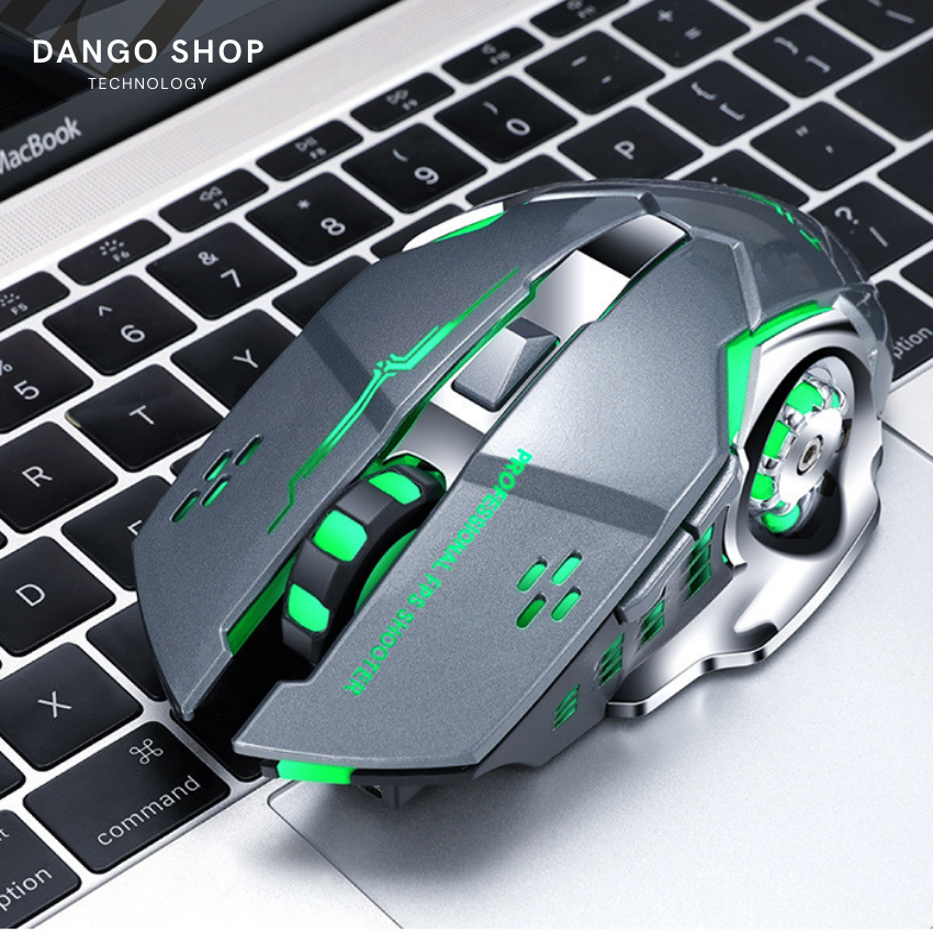 [FREESHIP] Chuột Không Dây Gaming Bluetooth PIN SẠC Q13 T-WOLF, TẶNG LÓT CHUỘT Logitech, Đèn 7 Màu tự đổi,  Không Tiếng Bấm, Nhiều Màu, Dangoshop CH006