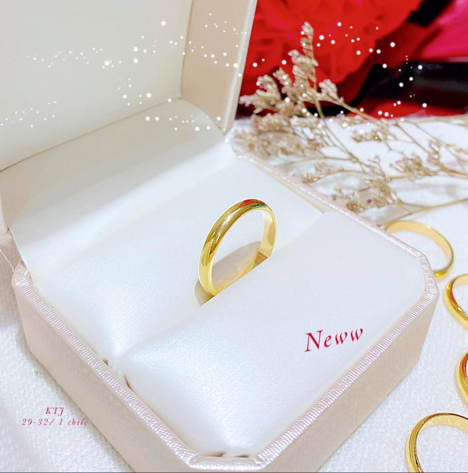 Nhẫn vàng tây trơn cao cấp MS32c