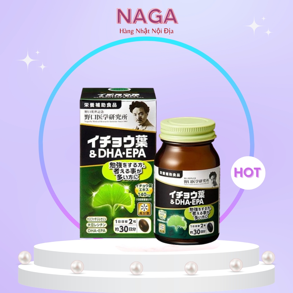 Viên uống bổ não tiền đình dha epa noguchi - hộp 60 viên nhật bản