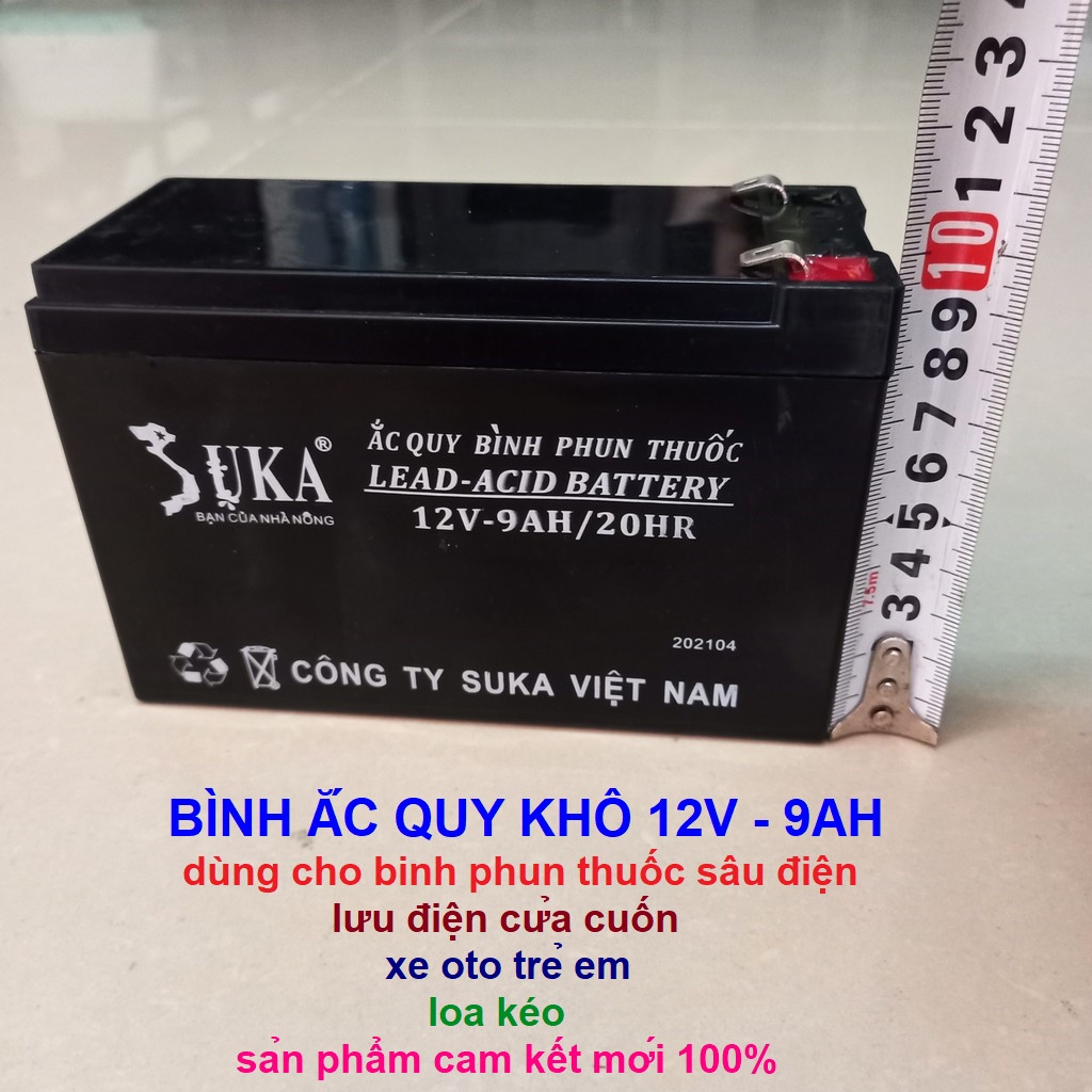 Bình Ắc quy khô 12V - 9AH
