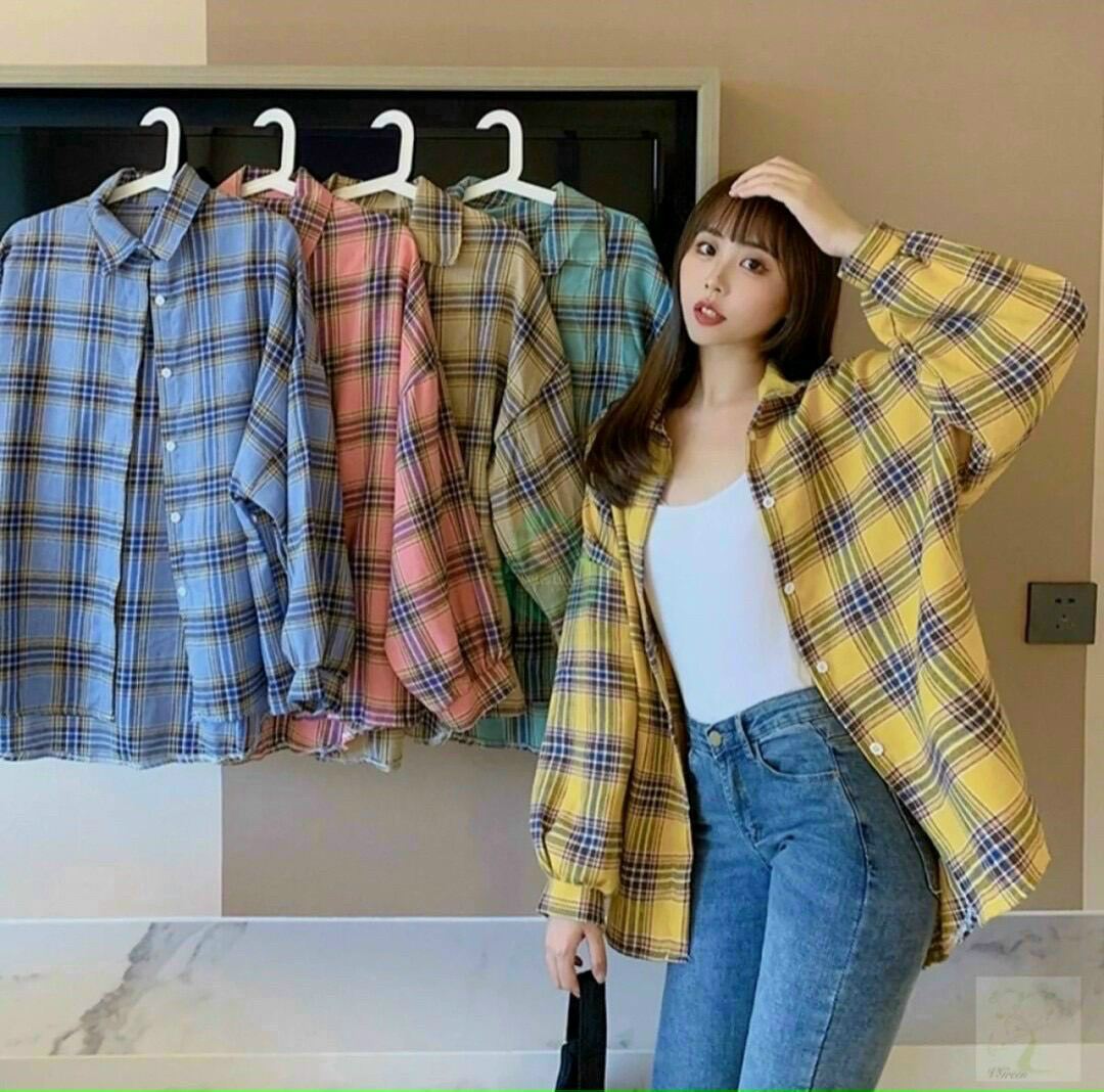 Set Quần Legging Ngố + Sơ Mi Kẻ Sọc
