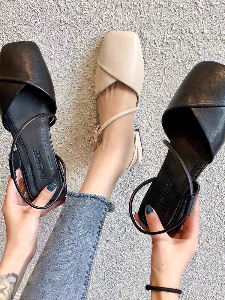 Giày nữ da mềm bít mũi