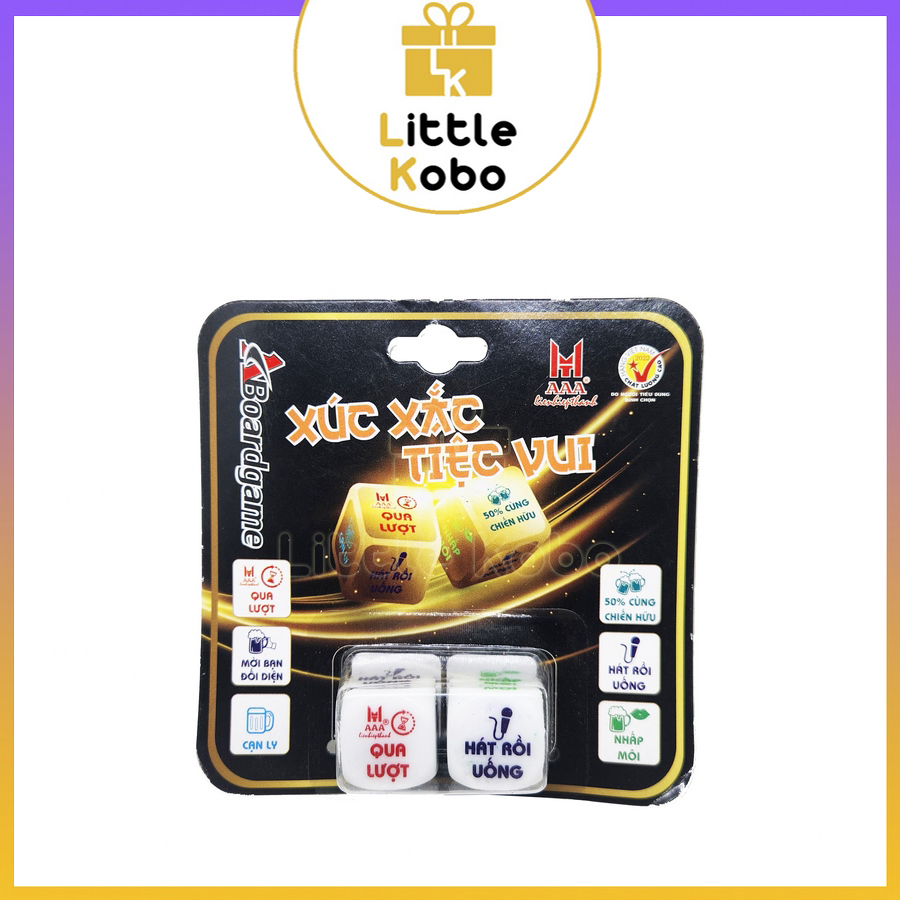 Combo 2 xúc xắc giải trí tiệc vui việc nhà loại tốt xí ngầu uống bia siêu vui đồ chơi giải trí drinking game