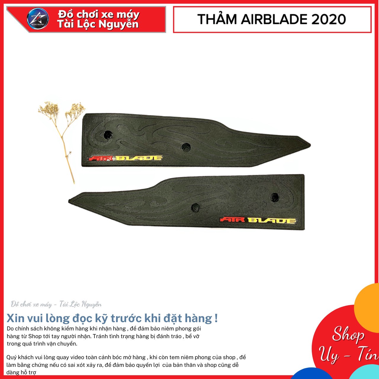 [HCM]THẢM CAO SU LÓT CHÂN CHO AIRBLADE 2016-2020 (MẪU NGẪU NHIÊN)