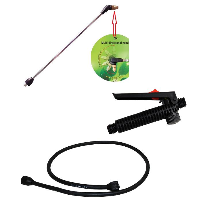 Bộ dây bơm, tay bóp, cần tưới inox 1 bec của bình tưới cây 4 lít DUDACO 401 và bình 8 Lít DUDACO 801 chất lượng cao.