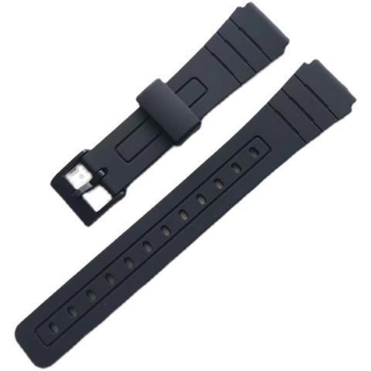Dây đeo đồng hồ bằng da thật dây đồng hồ da cao cấp dây thay thế đồng hồ casio f-91w/f-84/f-94/f-105 dây đen cao su nhựa không mùi