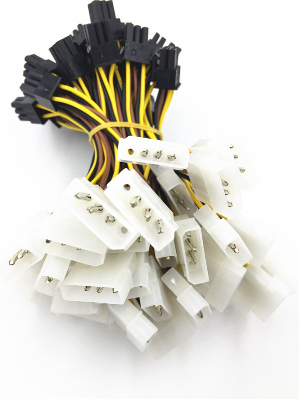 Dây cáp chuyển đổi 2 đầu 4 pin Molex sang đầu 6 pin nguồn VGA đồ họa