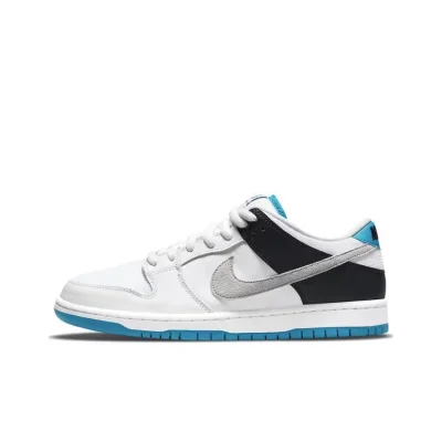 2021 SB Dunk Low "Laser Blue" White Black Blue Men's and Women's Sports Basketball Shoes Skateboard Shoes Casual Shoes