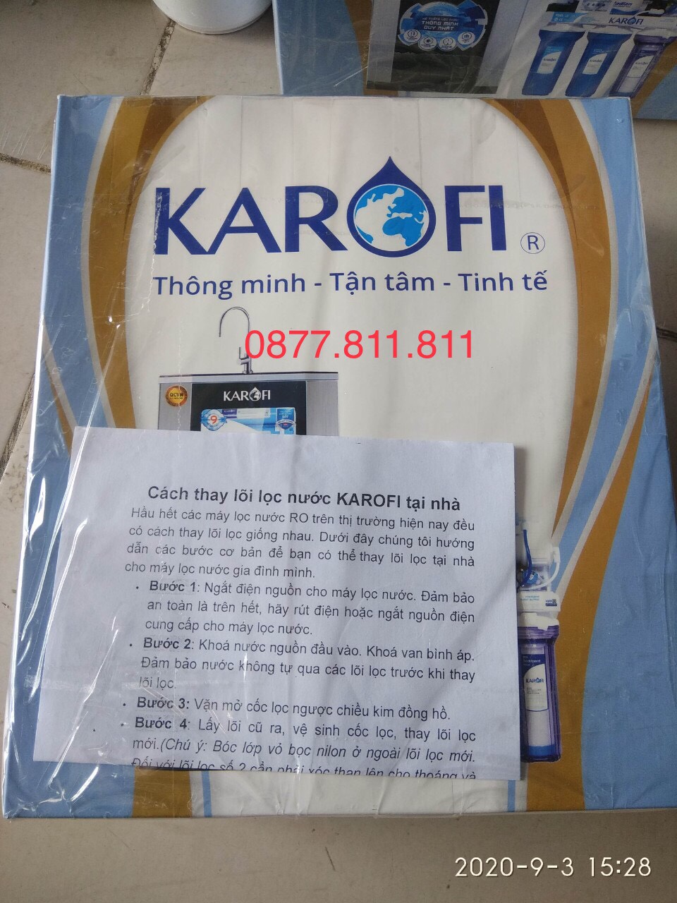 Lõi lọc karofi số 3 - Chính hãng check mã QR - Giá rẻ nhất
