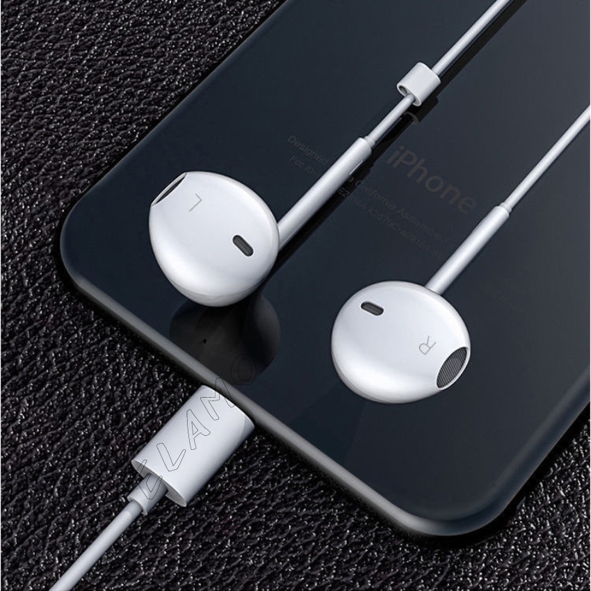 Tai nghe có dây Lning trả lời cuộc gọi, tai phone có dây micro gắn trong, tai nghe dây âm thanh nổi, tai nghe nhét tai điều khiển âm lượng–Elamo