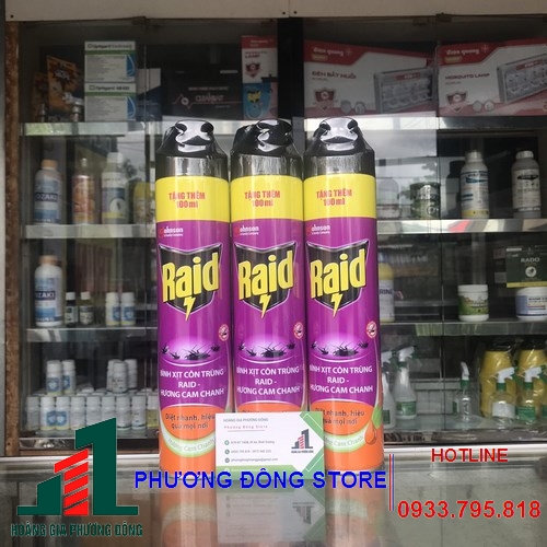 Bình xịt côn trùng RAID 520ml mùi ngẫu nhiên