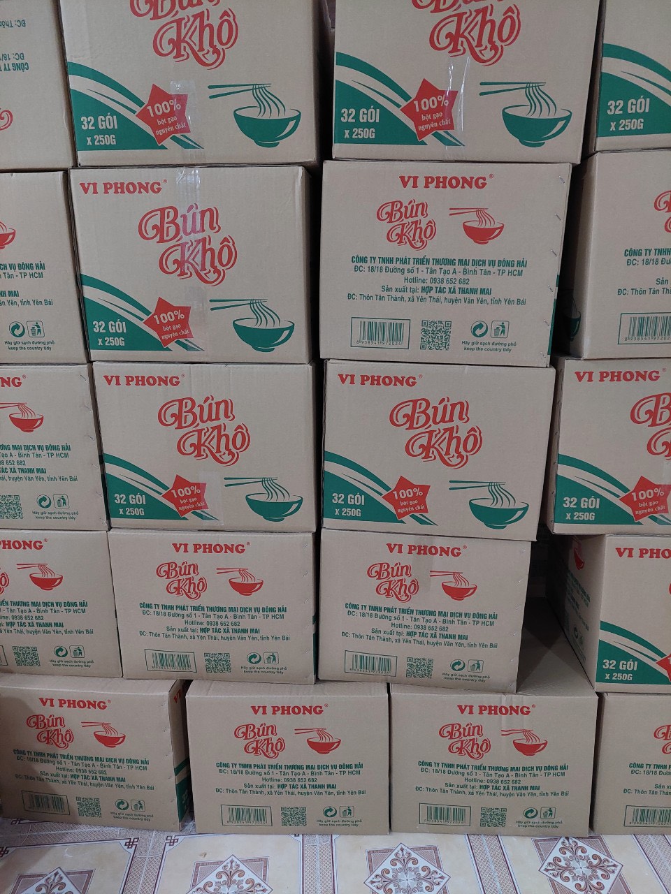 Bún gạo , phở khô Vi Phong ( 100% từ bột gạo ) 500g