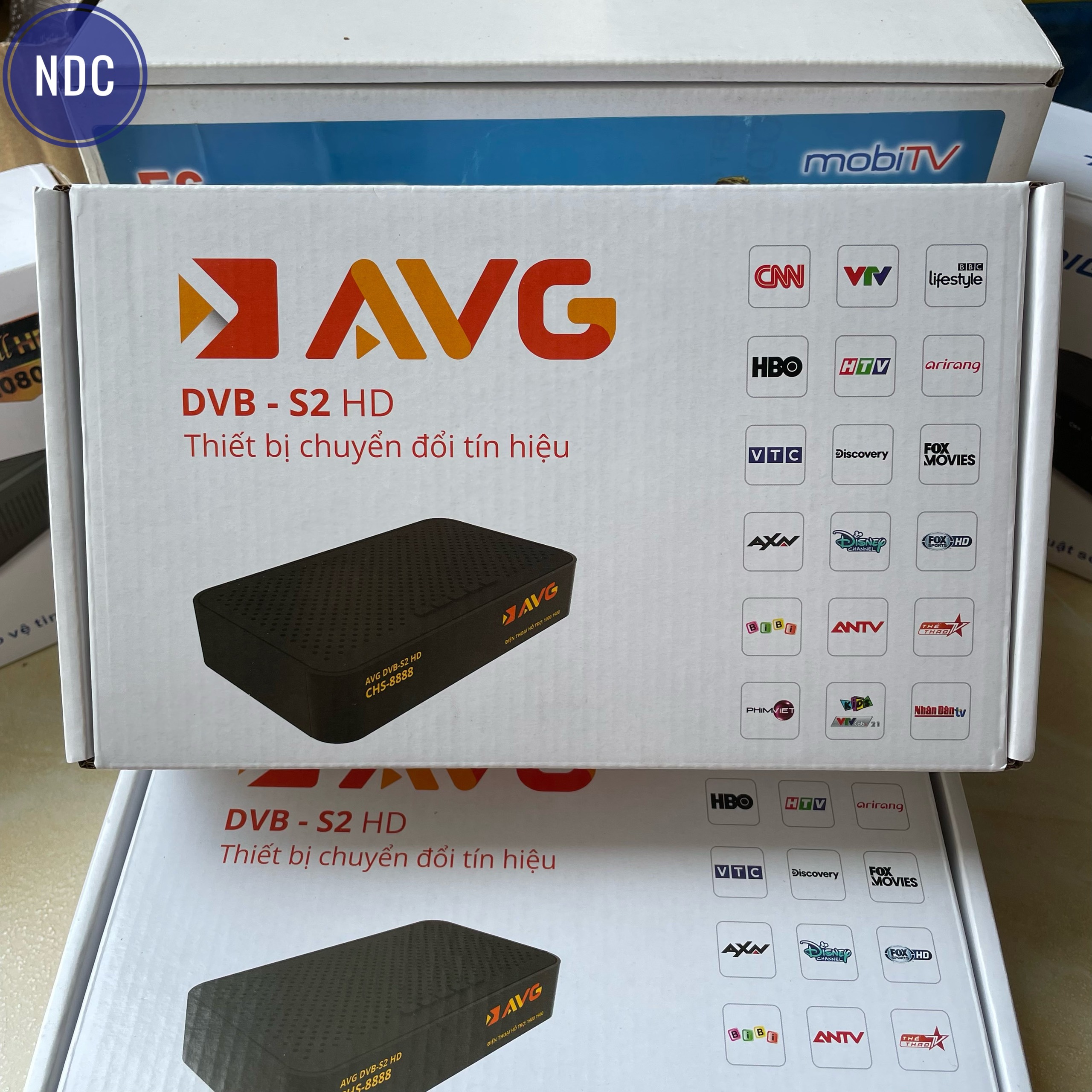 Bộ Đầu MobiTV AVG DVB-S2 HD (Có 8T, 12T TB) Dùng Chảo