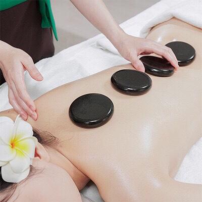 [HCM]Đá massage tròn 8*8 cm (đá bazan mài thủ công)