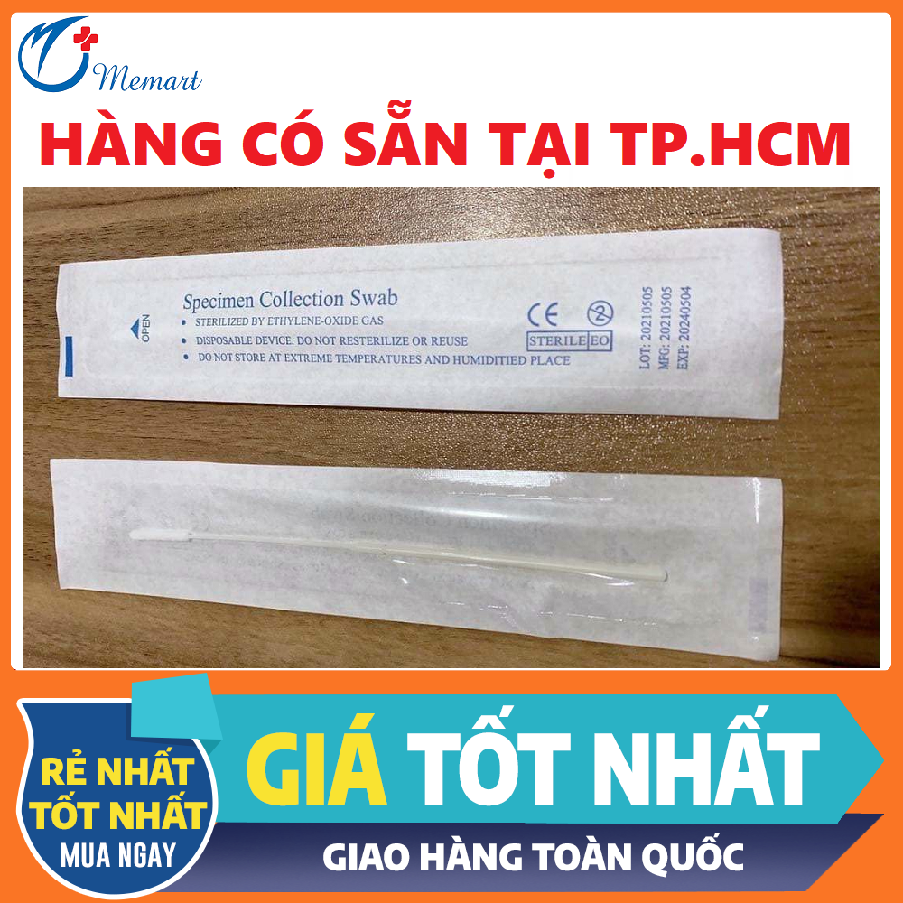 200 Que lấy dịch tỵ hầu (que lấy mẫu bệnh phẩm covid)