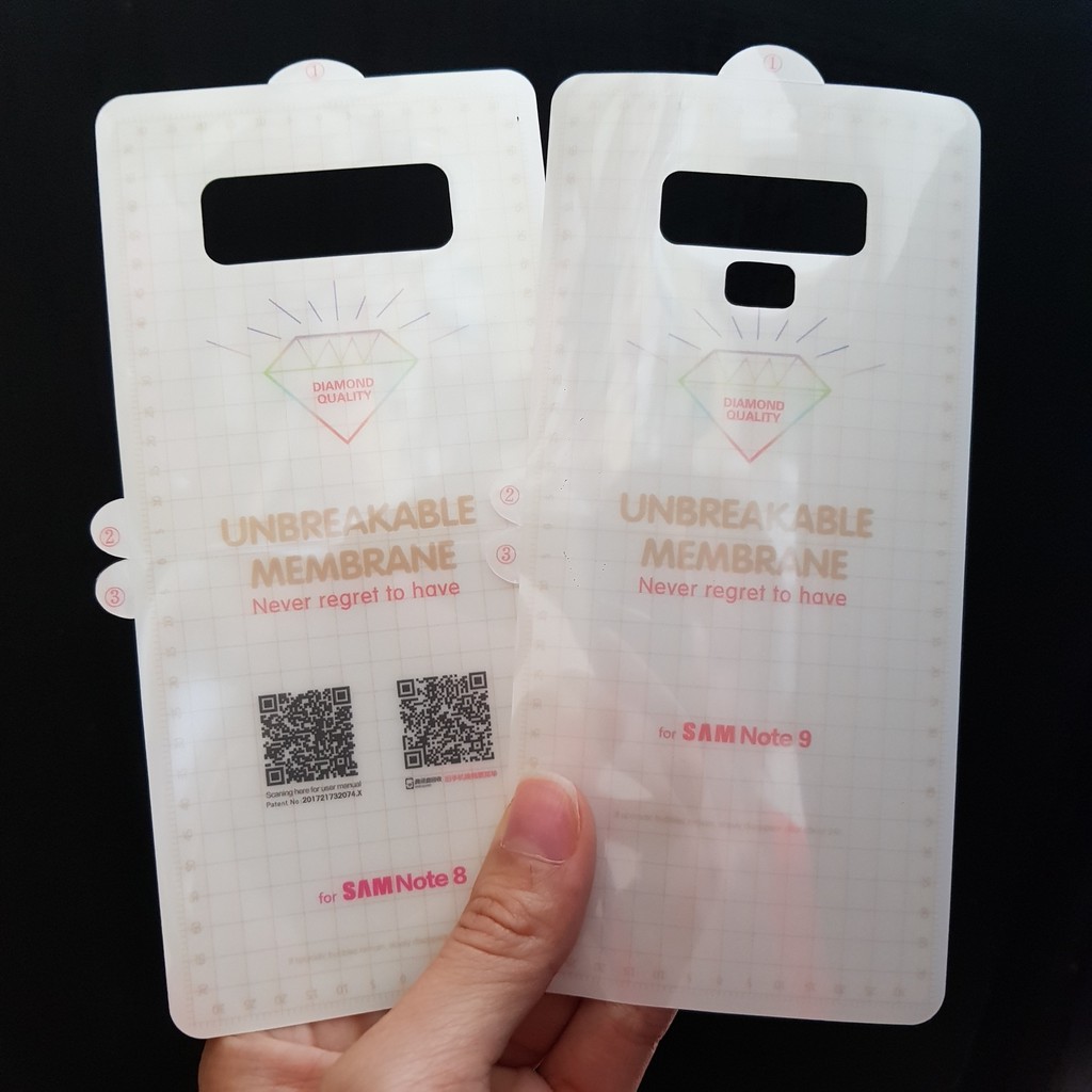 Combo miếng dán ppf trong suốt mặt trước và sau samsung s7 edge/ s8/ s8plus/ s9/ s9 plus/ s10/ s10plus/ s10e/ note 8/ note 9