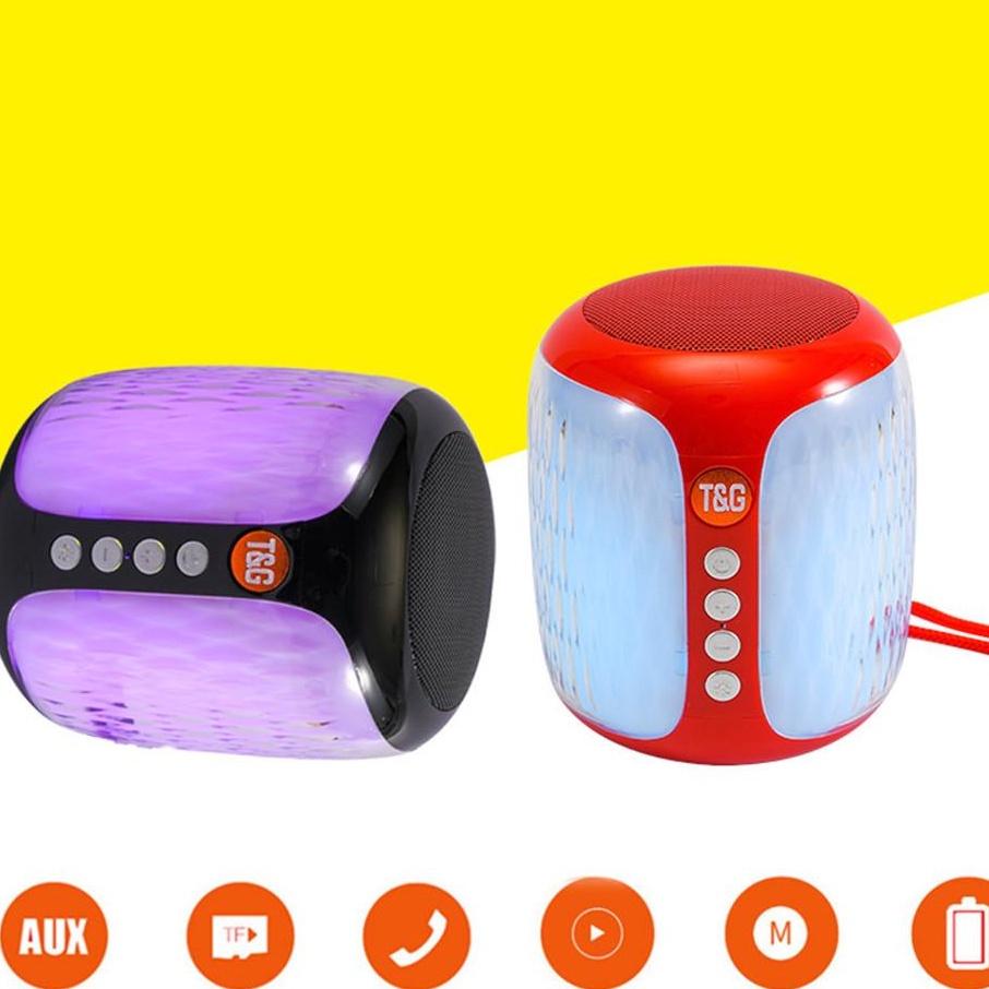 Loa bluetooth sạc pin có đèn led TG 611 đổi màu đẹp kiêm đèn ngủ