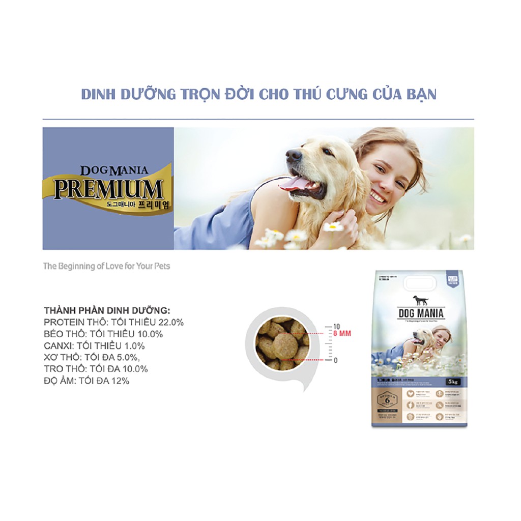 [1kg] Thức Ăn Hạt Cho Chó Dog Mania