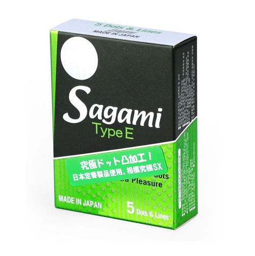 [HCM]Bao cao su Sagami Sagami Type E Nhật Bản - hộp 5 chiếc