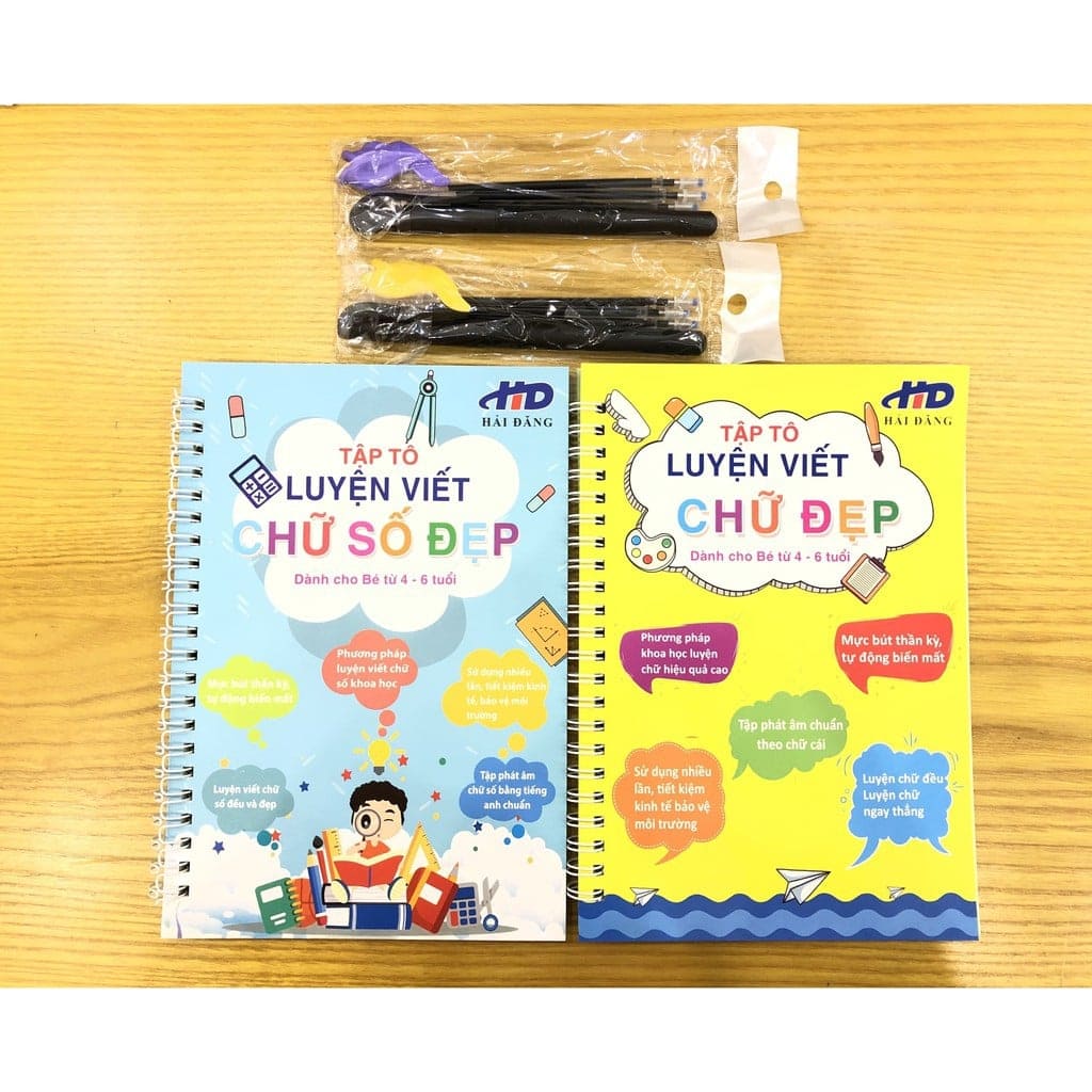 Set tập tô thần kì tự bay mực Số và Chữ đẹp Hàng Việt Nam chất lượng cao