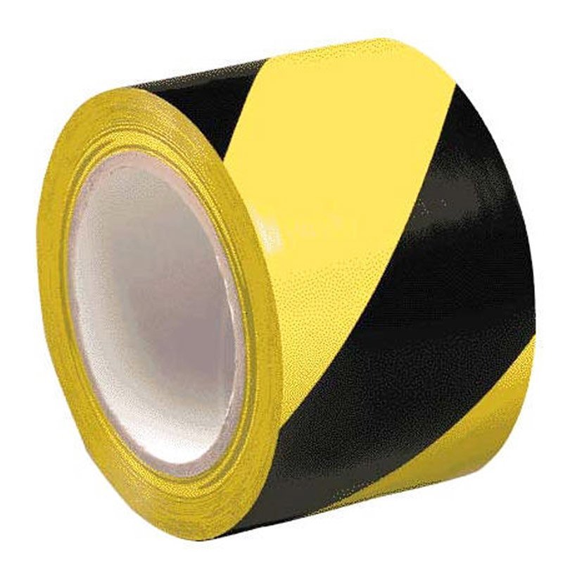 Băng keo dán nền cảnh báo sọc vàng đen 50mm x 15 mét