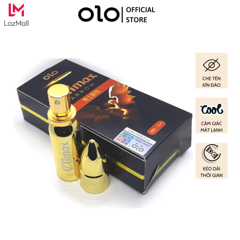 Chai xịt OLO Climax Arrow kéo dài thời gian quan hệ, cảm giác mát lạnh - Lọ 15ml