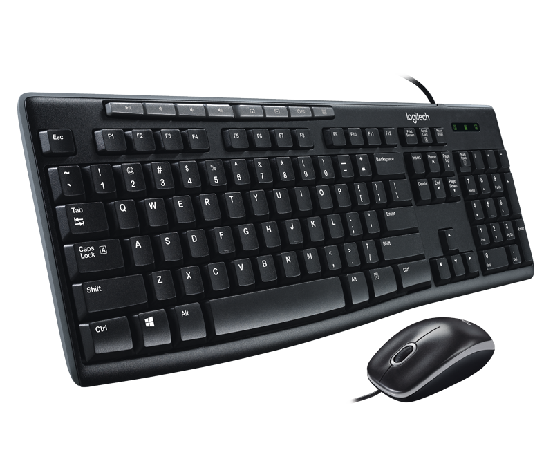 Bộ bàn phím và chuột LOGITECH Combo MK200 (Đen) Chính Hãng