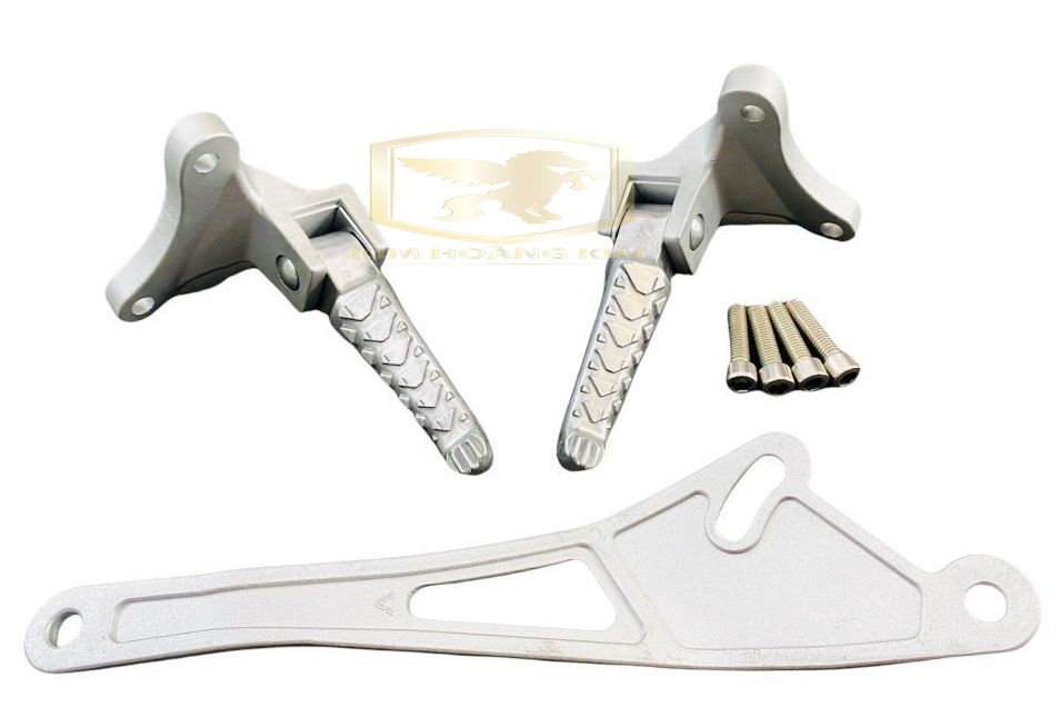 COMBO gác Chân Take Malai màu BẠC kèm Pass treo Pô gắn Exciter 150 Hàng CNC Siêu Đẹp cứng cáp,Sản phẩm chất lượng