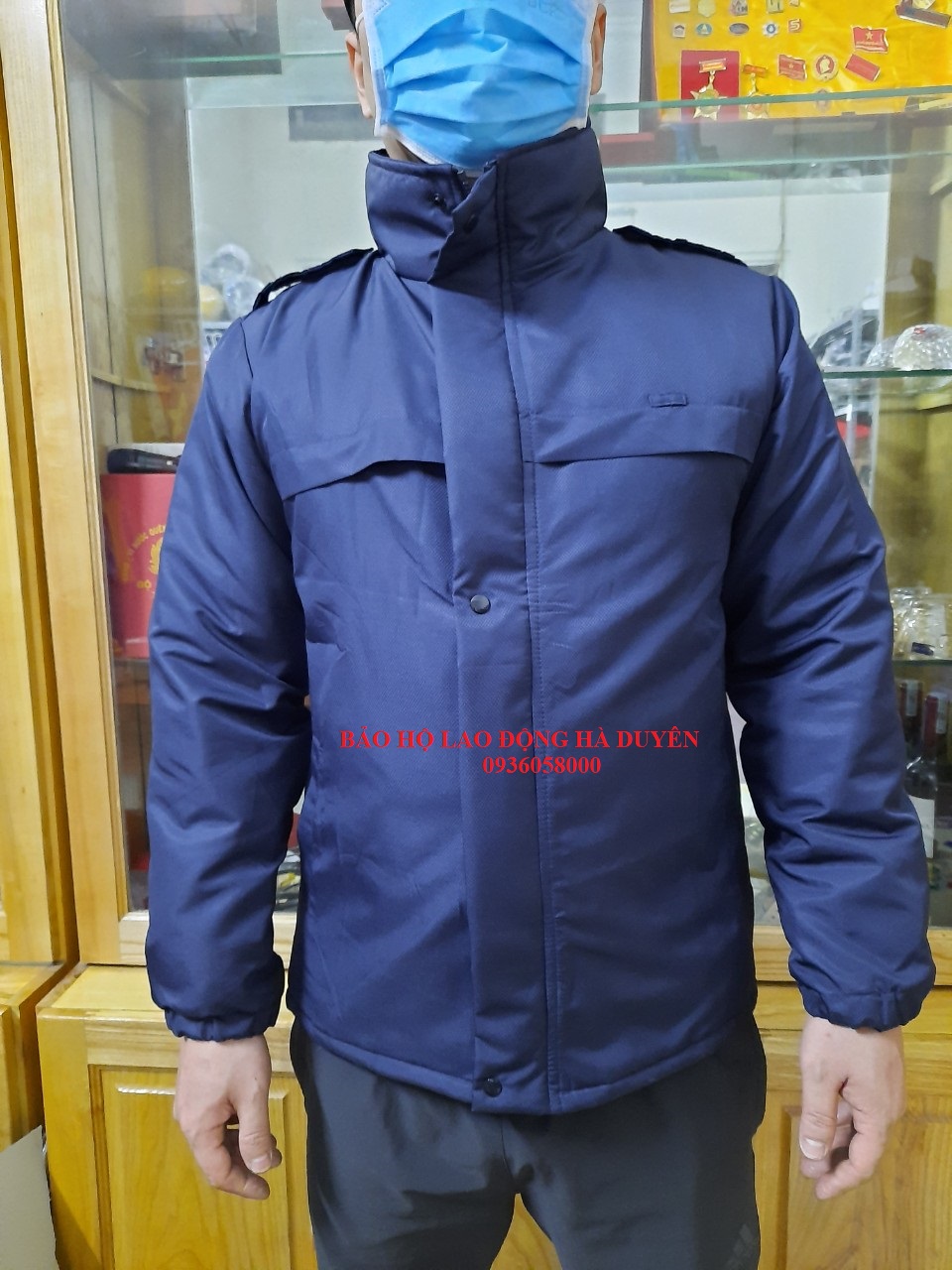 Security Embroidered Protective Jacket (Cotton Windshield Jacket)