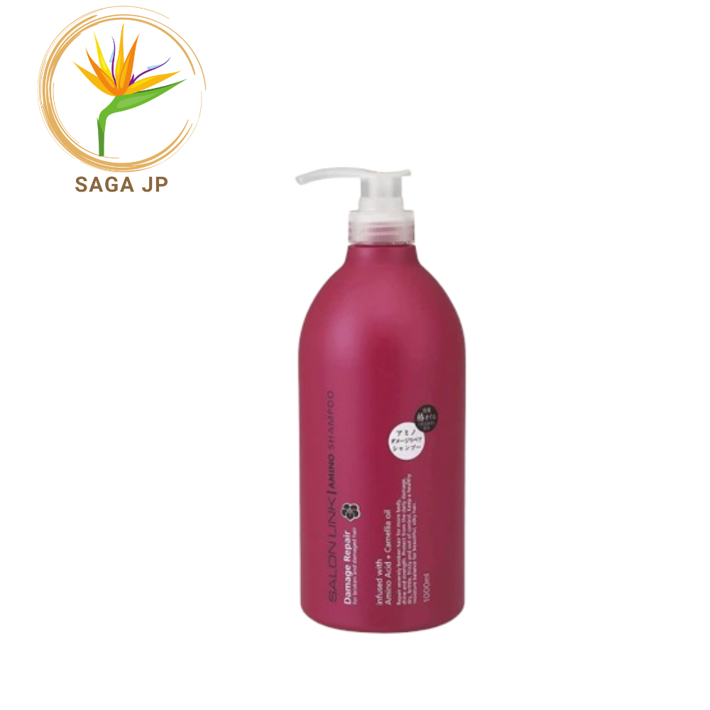 Dầu gội, dầu xả phục hồi tóc hư tổn chiết xuất hoa trà Salon Link Amino Nhật Bản 1000ml