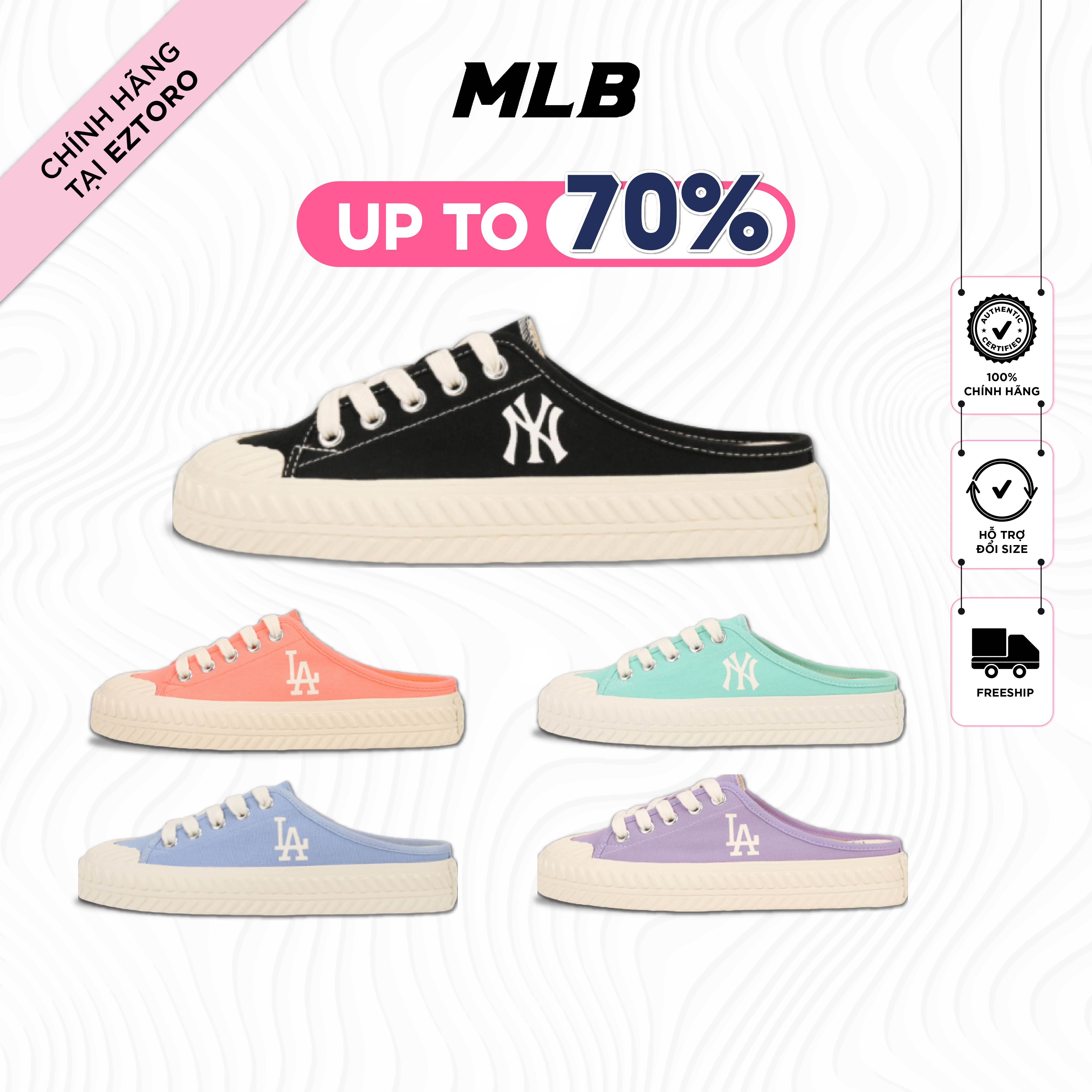 [Full màu 100% Authentic Korea] Giày Mule MLB Playball Origin Mule - Giày đạp gót cho nam nữ