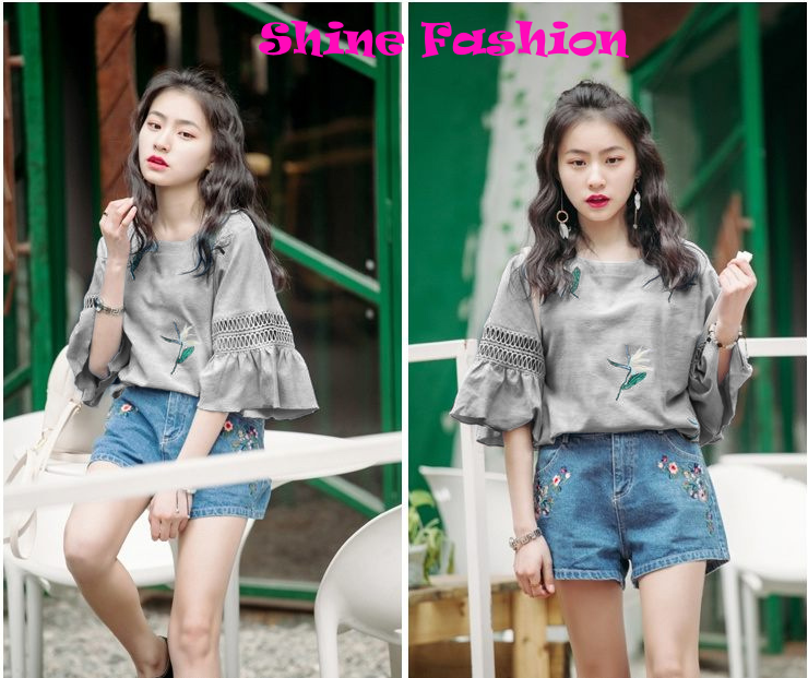 Áo thun nữ tay xòe dễ thương A08