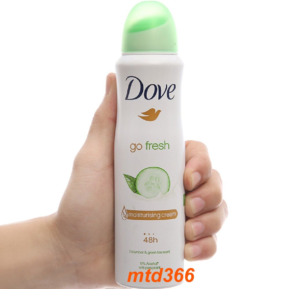 Xịt Khử Mùi Nữ Dove 150ml Go Fresh Dưa Leo