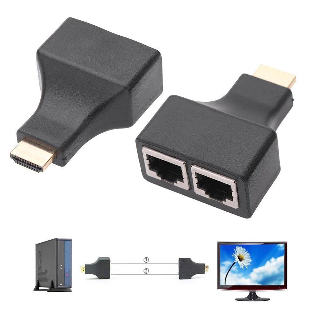 HDMI extender 30m - Thiết bị kéo dài tín hiệu HDMI qua dây mạng